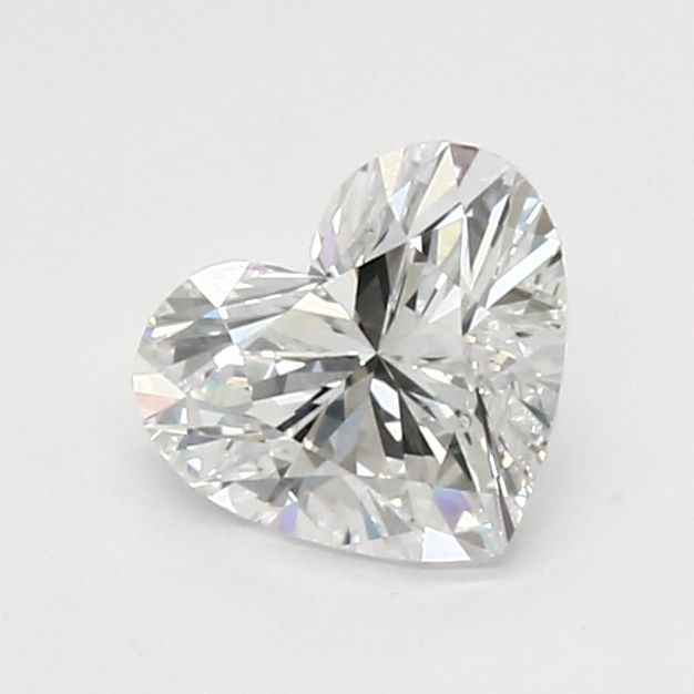 1.02 Carat Heart Lab Diamond with  Cut Diamond in 14KT  view 1

