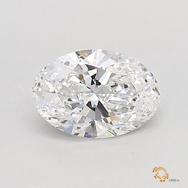 0.43 Carat Oval Lab Diamond with  Cut Diamond in 14KT  view 1
