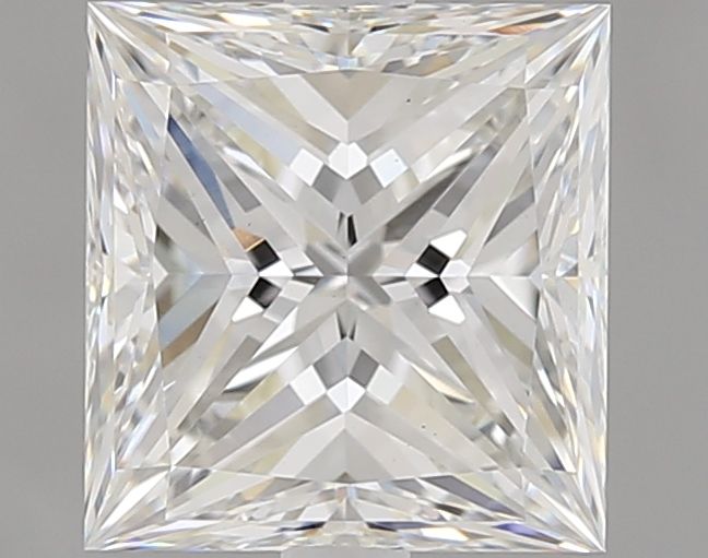 1.72 Carat Princess Lab Diamond with  Cut Diamond in 14KT  view 1
