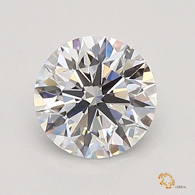 0.51 Carat Round Lab Diamond with  Cut Diamond in 14KT  view 1
