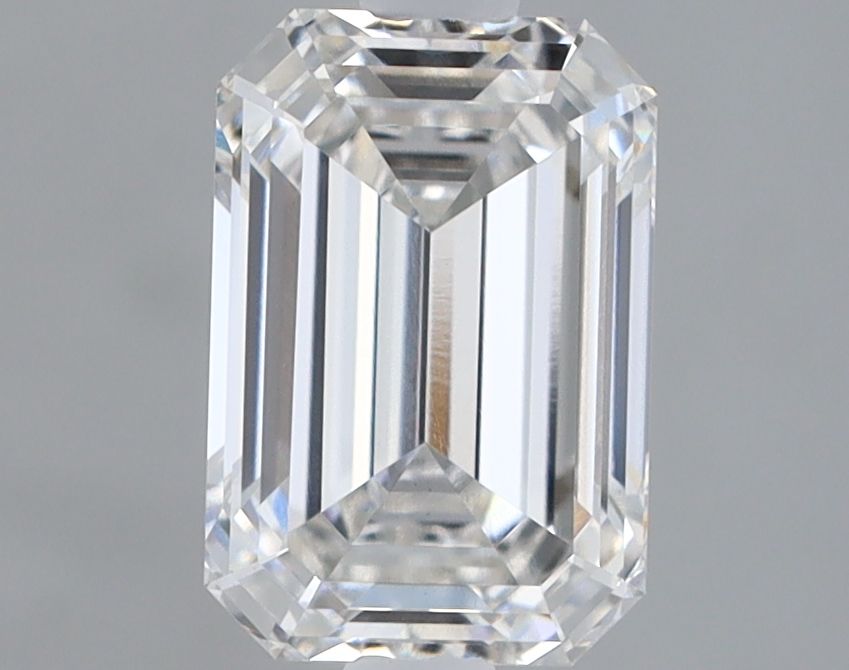 1.8 Carat Emerald Lab Diamond with  Cut Diamond in 14KT  view 1
