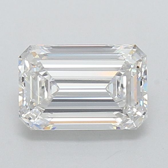 1.73 Carat Emerald Lab Diamond with  Cut Diamond in 14KT  view 1
