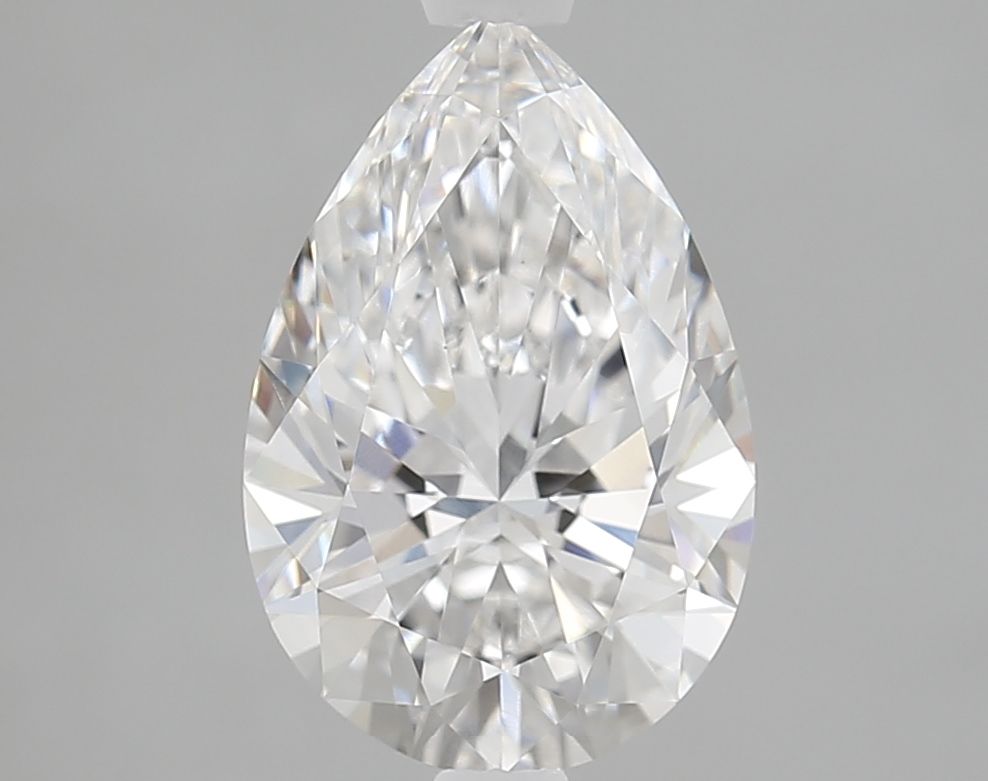 2.02 Carat Pear Lab Diamond with  Cut Diamond in 14KT  view 1
