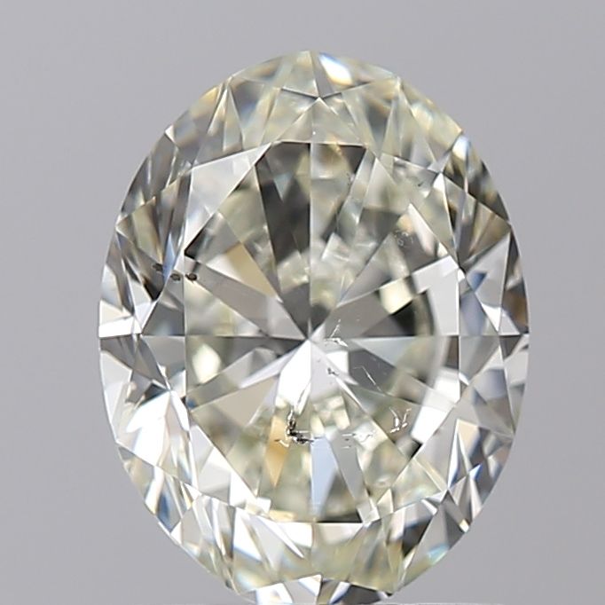 1.5 Carat Oval Natural Diamond with  Cut Diamond in 14KT  view 1
