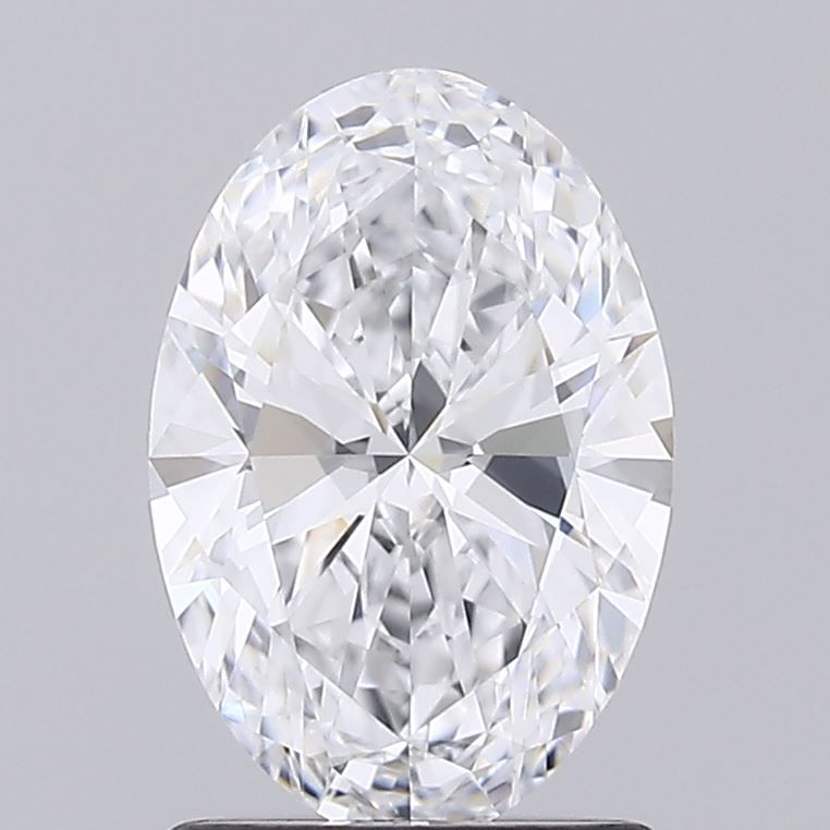 1.35 Carat Oval Lab Diamond with  Cut Diamond in 14KT  view 1
