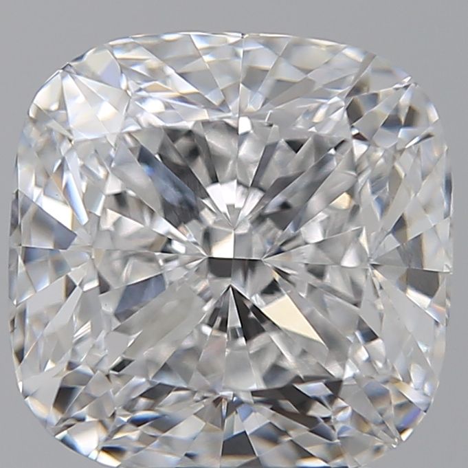 3.75 Carat Cushion Lab Diamond with  Cut Diamond in 14KT  view 1
