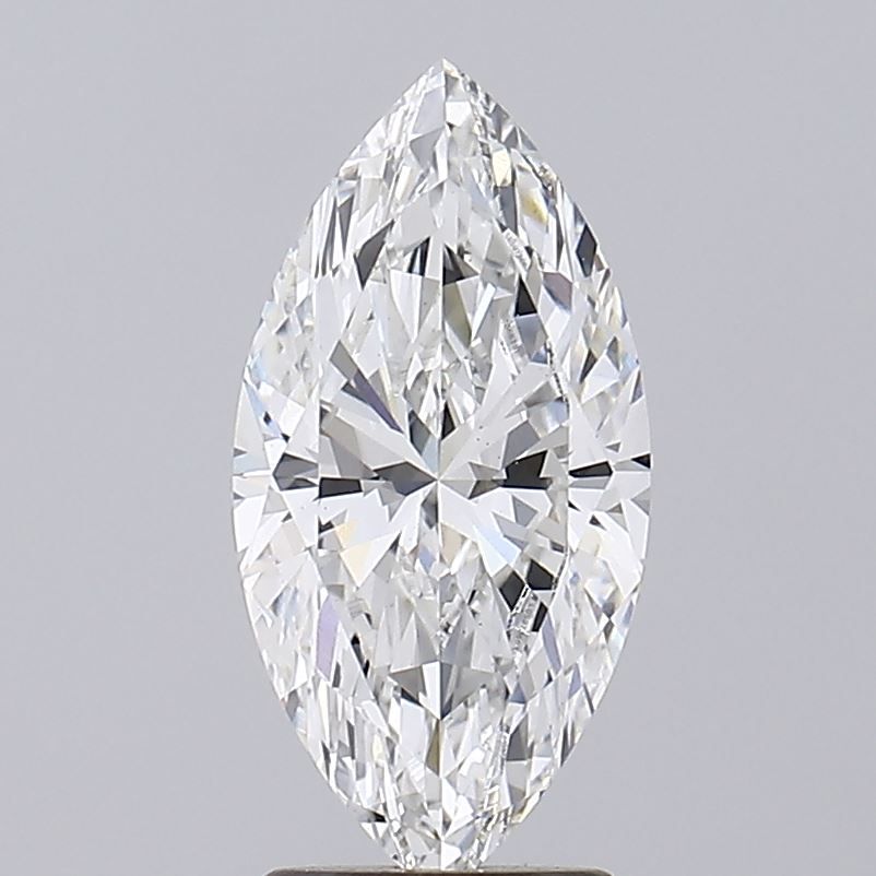 2.63 Carat Marquise Lab Diamond with  Cut Diamond in 14KT  view 1
