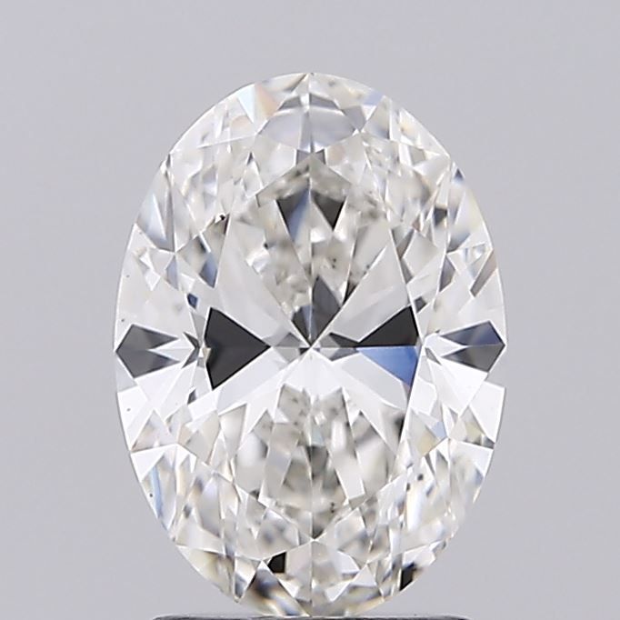 1.71 Carat Oval Lab Diamond with  Cut Diamond in 14KT  view 1
