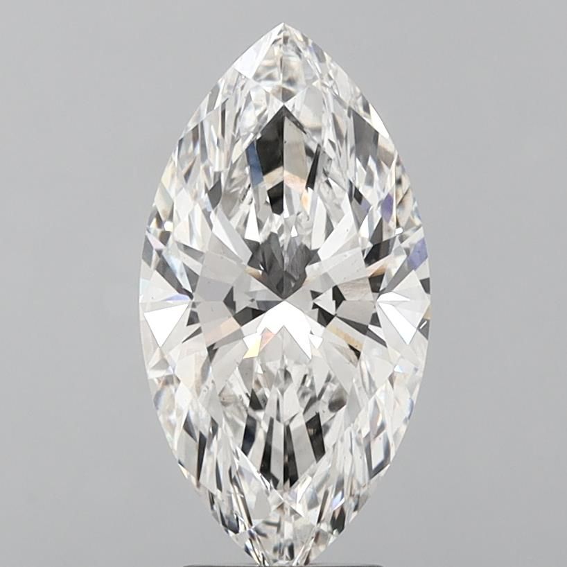 4.11 Carat Marquise Lab Diamond with  Cut Diamond in 14KT  view 1
