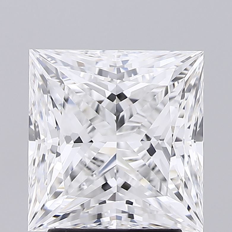 3.01 Carat Princess Lab Diamond with  Cut Diamond in 14KT  view 1
