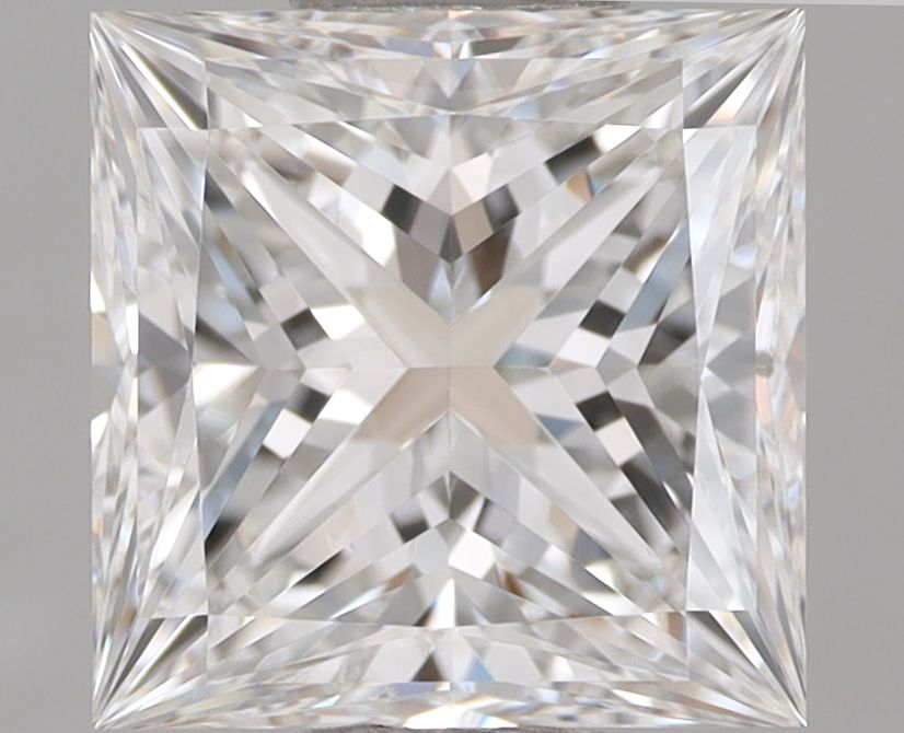 1.53 Carat Princess Natural Diamond with  Cut Diamond in 14KT  view 1
