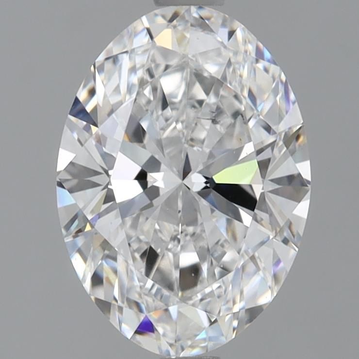 2.0 Carat Oval Lab Diamond with  Cut Diamond in 14KT  view 1
