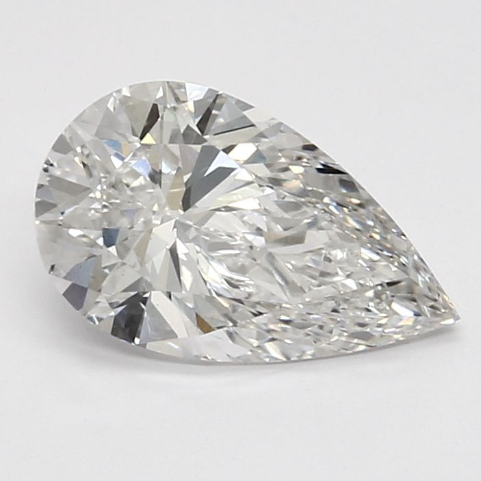 1.84 Carat Pear Lab Diamond with  Cut Diamond in 14KT  view 1
