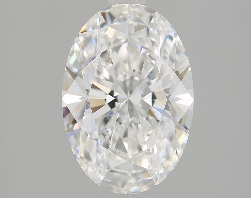 2.11 Carat Oval Lab Diamond with  Cut Diamond in 14KT  view 1
