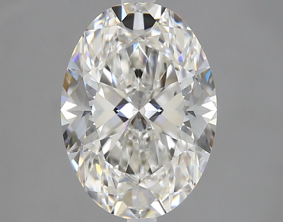 2.8 Carat Oval Lab Diamond with  Cut Diamond in 14KT  view 1
