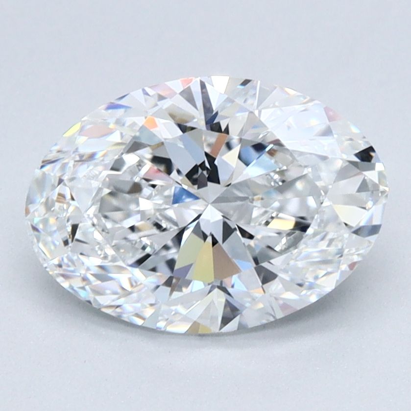 1.82 Carat Oval Lab Diamond with  Cut Diamond in 14KT  view 1
