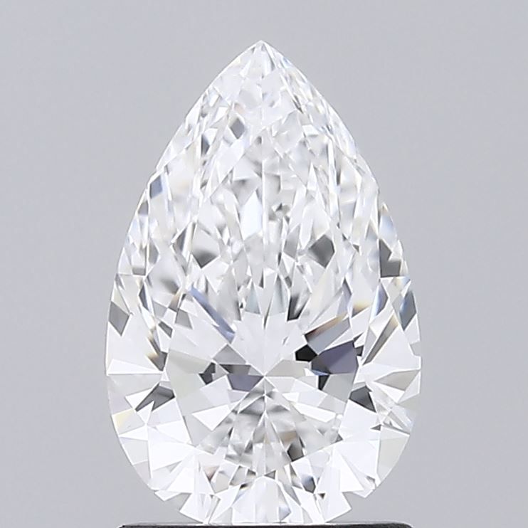 1.27 Carat Pear Lab Diamond with  Cut Diamond in 14KT  view 1
