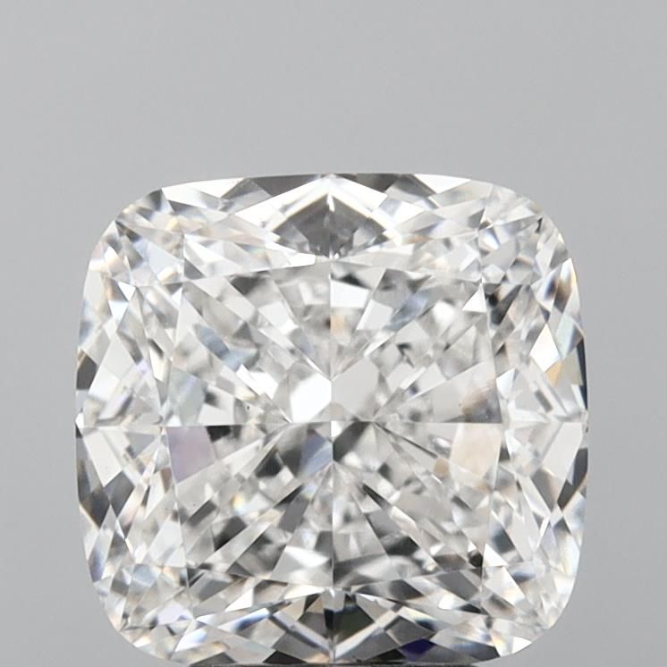 4.29 Carat Cushion Lab Diamond with  Cut Diamond in 14KT  view 1
