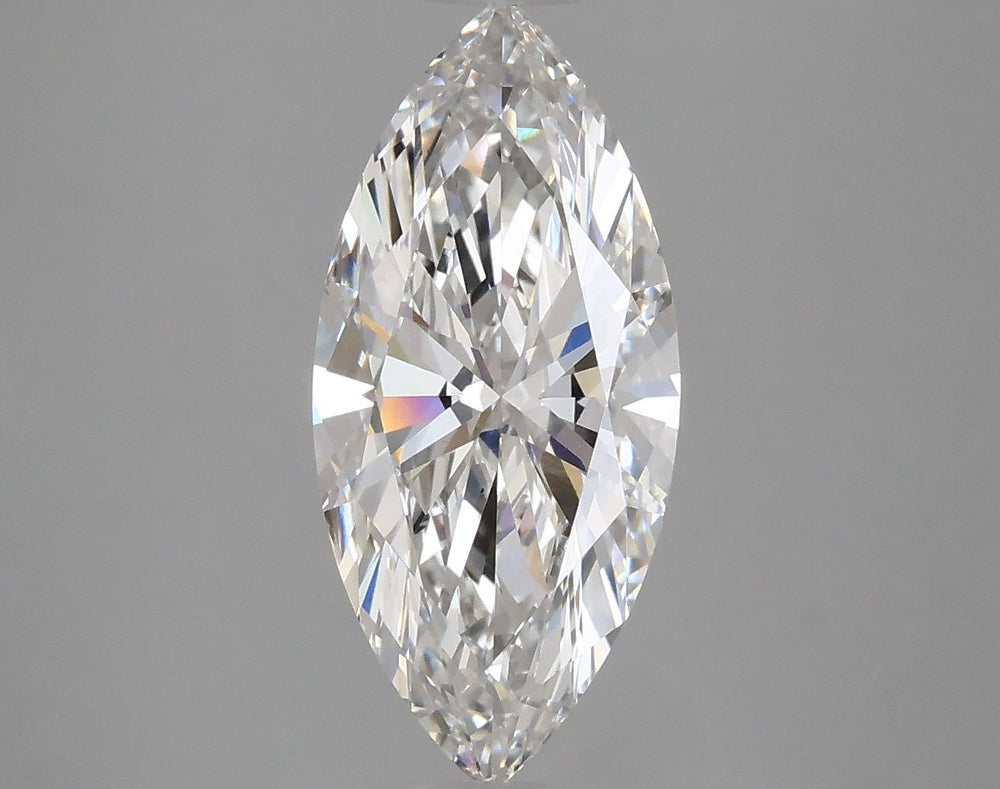 2.43 Carat Marquise Lab Diamond with  Cut Diamond in 14KT  view 1
