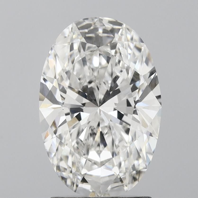 2.08 Carat Oval Lab Diamond with  Cut Diamond in 14KT  view 1
