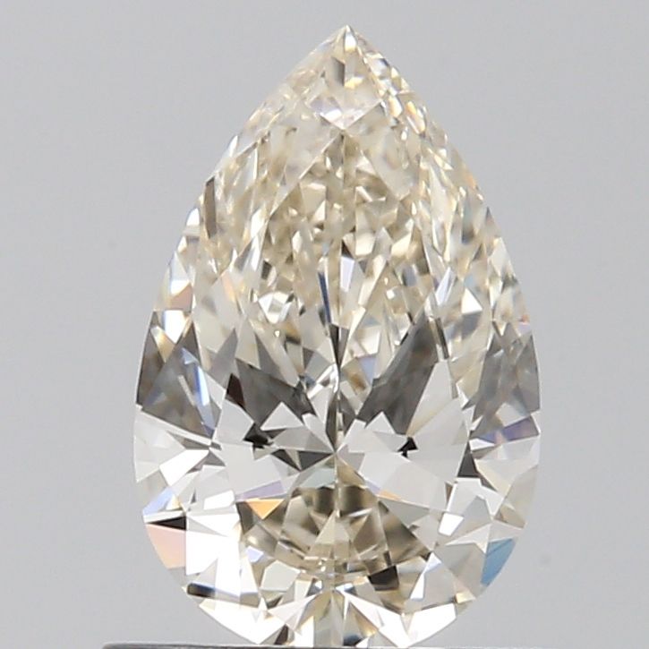 0.77 Carat Pear Natural Diamond with  Cut Diamond in 14KT  view 1
