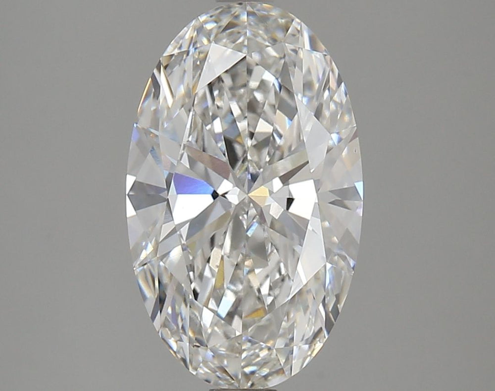 2.85 Carat Oval Lab Diamond with  Cut Diamond in 14KT  view 1
