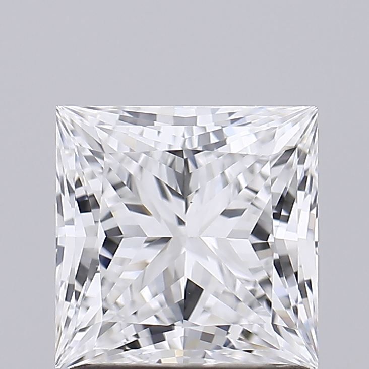1.5 Carat Princess Lab Diamond with  Cut Diamond in 14KT  view 1
