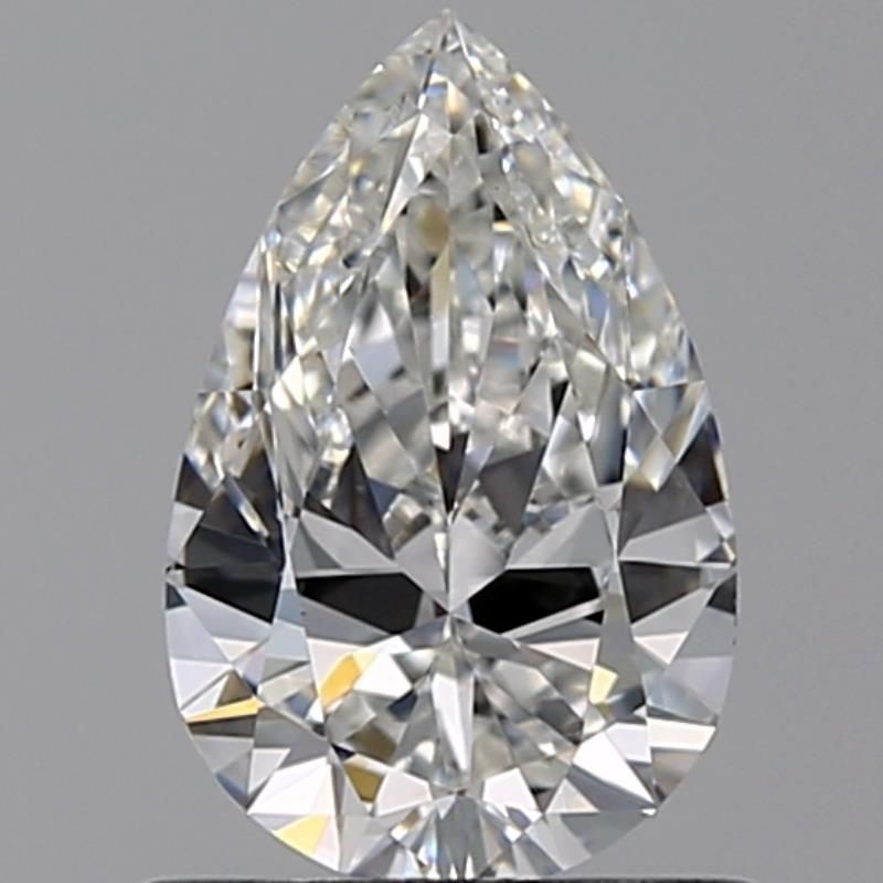 0.71 Carat Pear Natural Diamond with  Cut Diamond in 14KT  view 1
