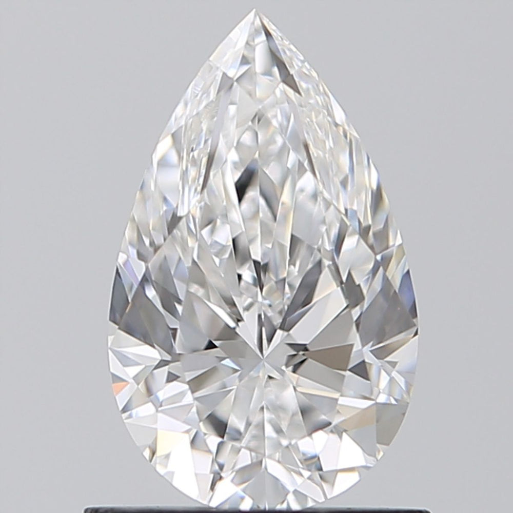 1.0 Carat Pear Natural Diamond with  Cut Diamond in 14KT  view 1
