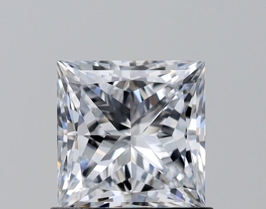1.0 Carat Princess Lab Diamond with  Cut Diamond in 14KT  view 1
