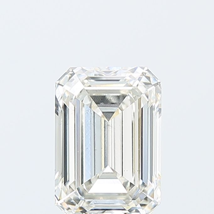 2.03 Carat Emerald Lab Diamond with  Cut Diamond in 14KT  view 1
