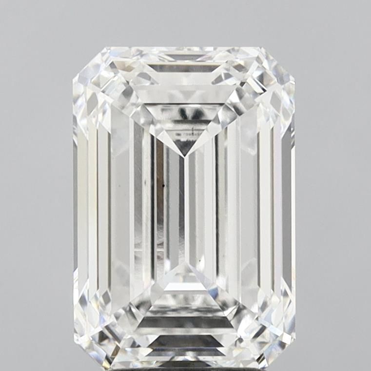 4.11 Carat Emerald Lab Diamond with  Cut Diamond in 14KT  view 1
