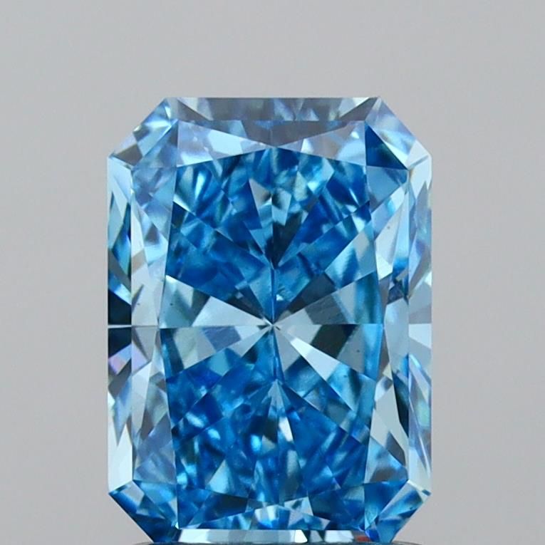 1.42 Carat Radiant Lab Diamond with  Cut Diamond in 14KT  view 1
