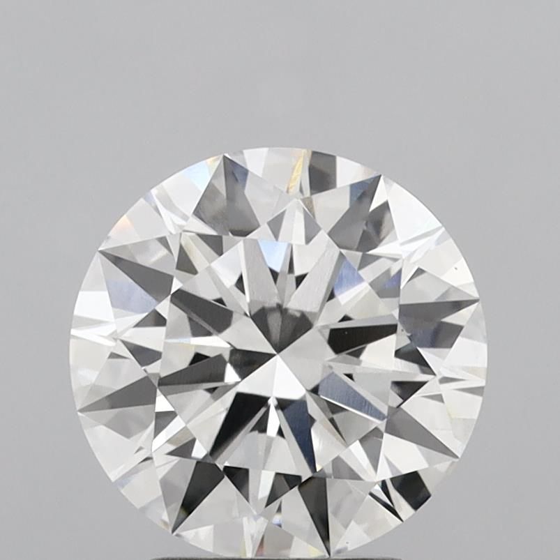 3.05 Carat Round Lab Diamond with  Cut Diamond in 14KT  view 1
