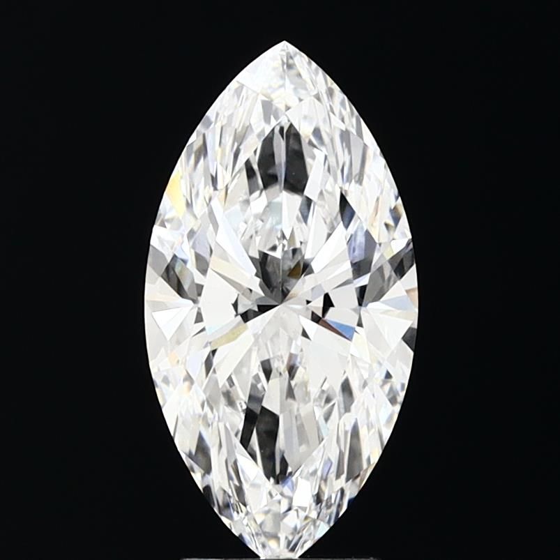 3.81 Carat Marquise Lab Diamond with  Cut Diamond in 14KT  view 1
