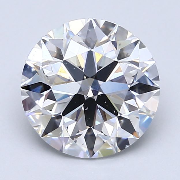 2.01 Carat Round Natural Diamond with  Cut Diamond in 14KT  view 1
