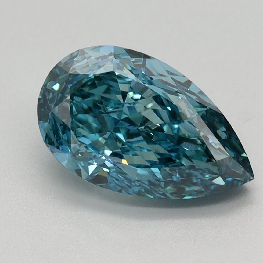 1.44 Carat Pear Lab Diamond with  Cut Diamond in 14KT  view 1
