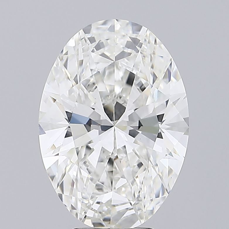 6.51 Carat Oval Lab Diamond with  Cut Diamond in 14KT  view 1
