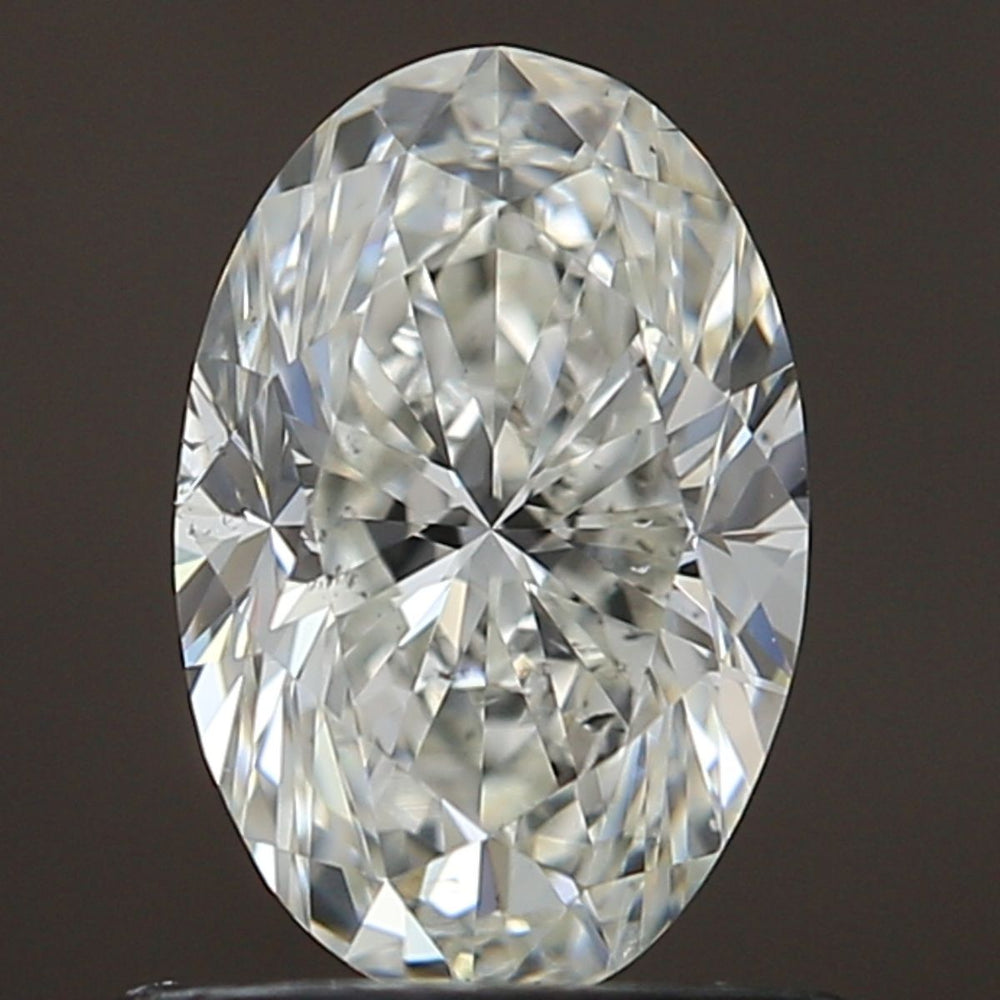 1.0 Carat Oval Natural Diamond with  Cut Diamond in 14KT  view 1
