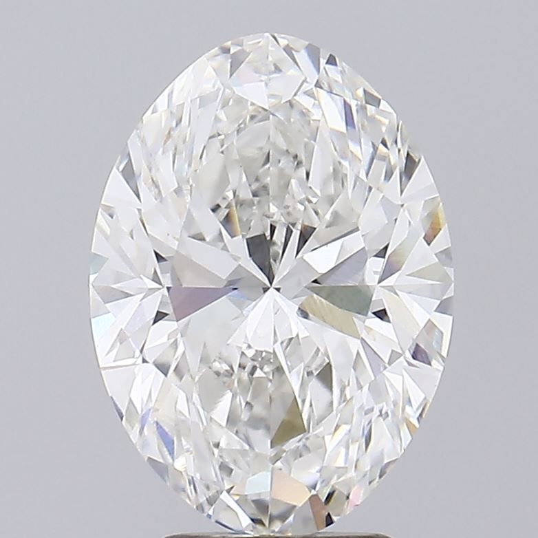 4.11 Carat Oval Lab Diamond with  Cut Diamond in 14KT  view 1
