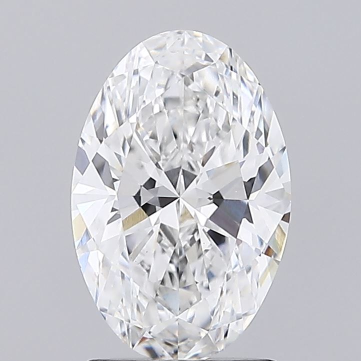 1.83 Carat Oval Lab Diamond with  Cut Diamond in 14KT  view 1

