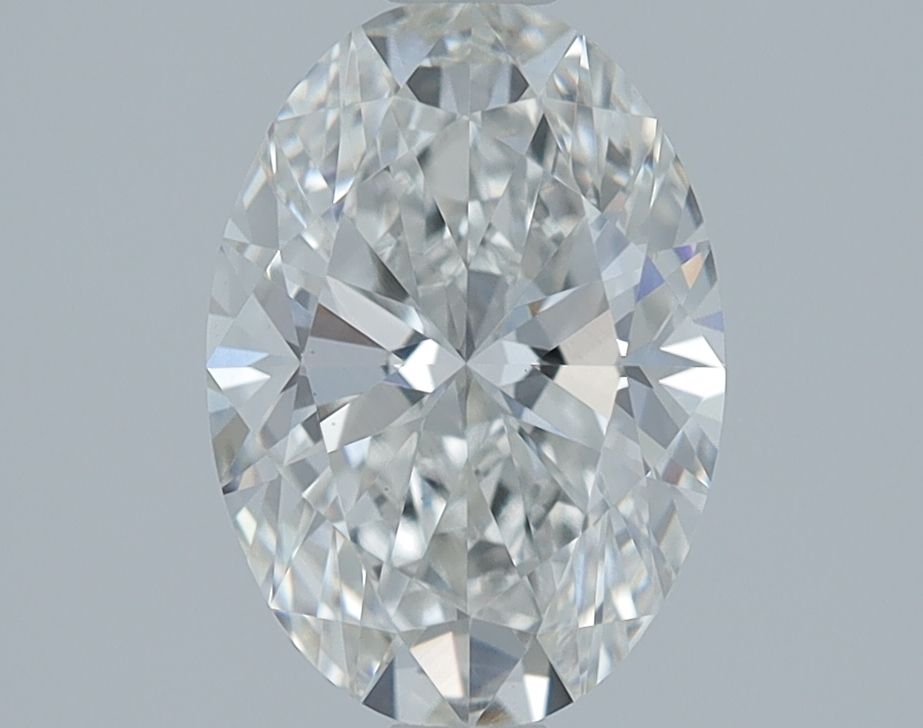 1.4 Carat Oval lab Diamond with  Cut Diamond in 14KT  view 1
