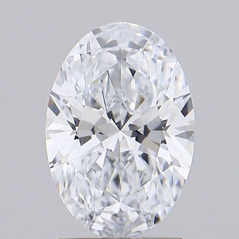 1.64 Carat Oval Lab Diamond with  Cut Diamond in 14KT  view 1
