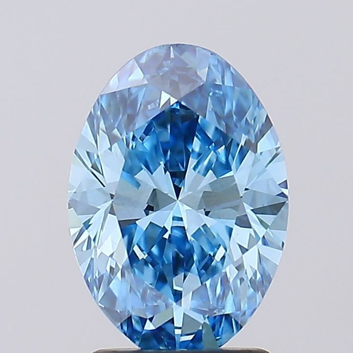 2.12 Carat Oval Lab Diamond with  Cut Diamond in 14KT  view 1
