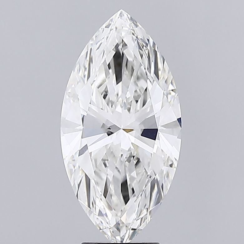 5.0 Carat Marquise Lab Diamond with  Cut Diamond in 14KT  view 1
