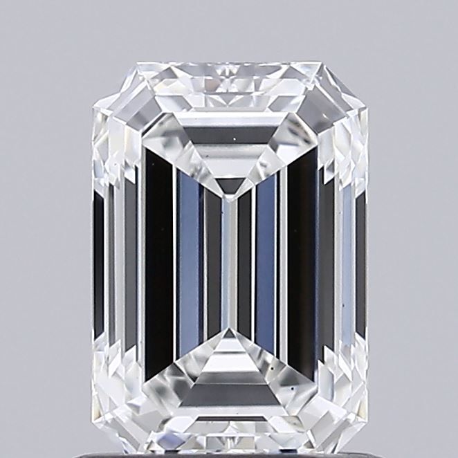 1.11 Carat Emerald Lab Diamond with  Cut Diamond in 14KT  view 1
