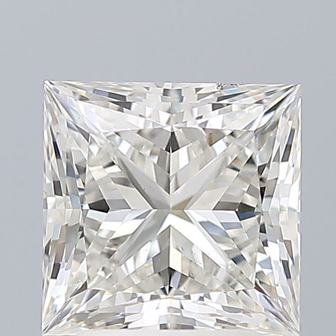 3.0 Carat Princess Lab Diamond with  Cut Diamond in 14KT  view 1
