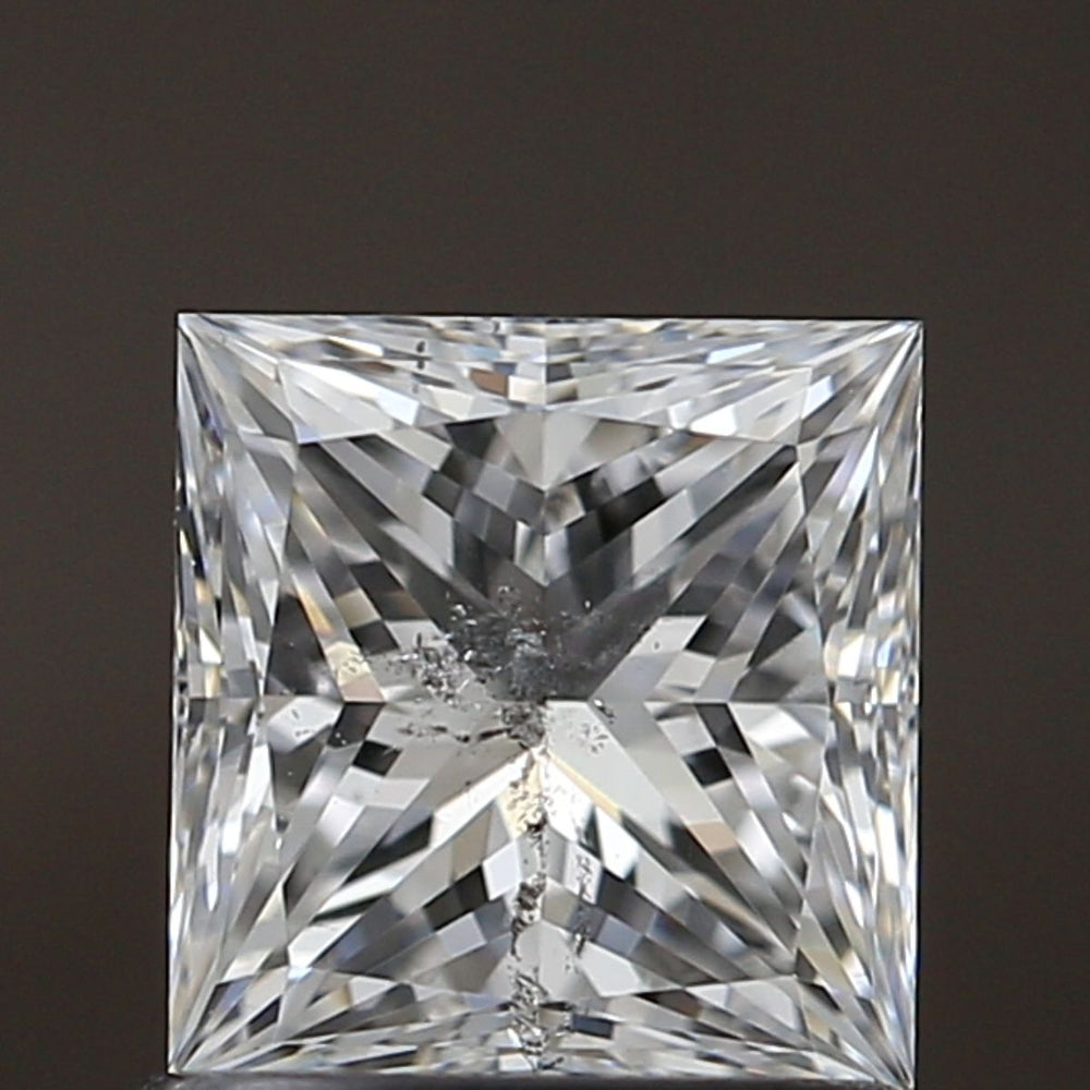 1.02 Carat Princess Natural Diamond with  Cut Diamond in 14KT  view 1
