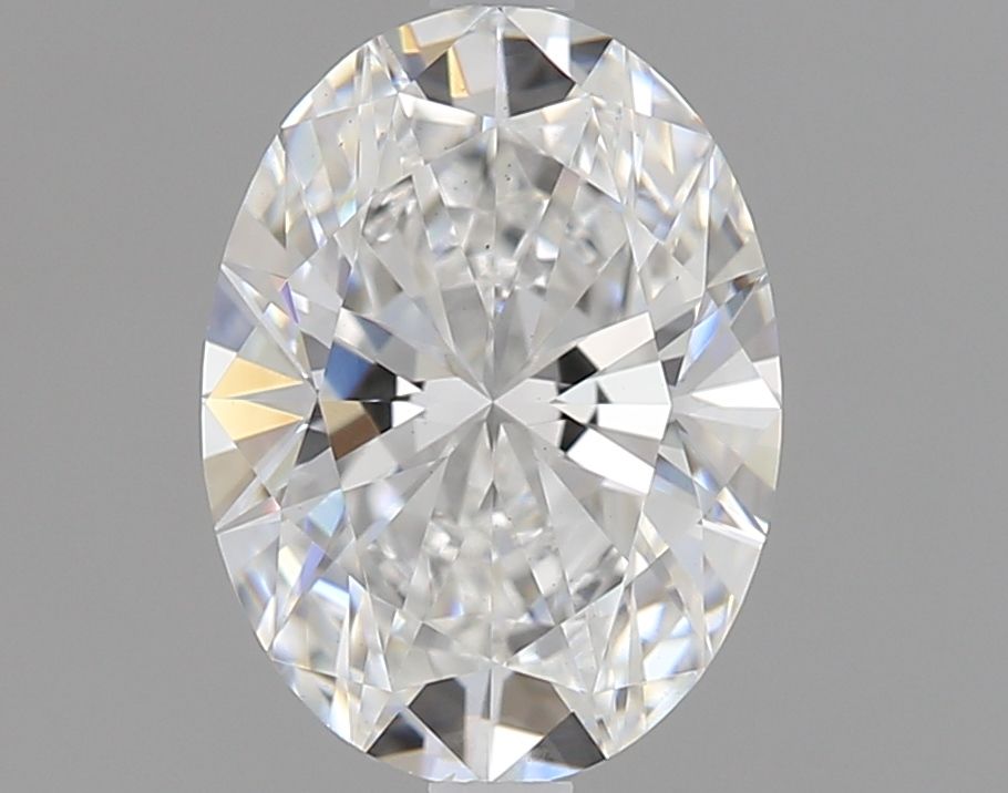 1.0 Carat Oval Lab Diamond with  Cut Diamond in 14KT  view 1
