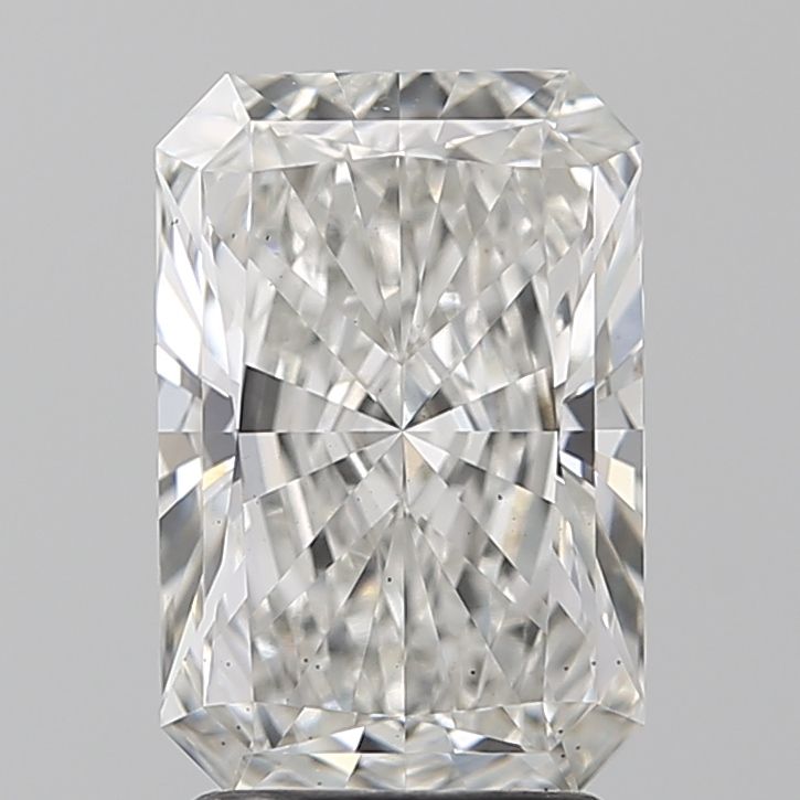 2.52 Carat Radiant Lab Diamond with  Cut Diamond in 14KT  view 1
